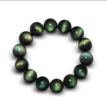 Load image into Gallery viewer, Natural Green Eye Obsidian Wealth Bracelet