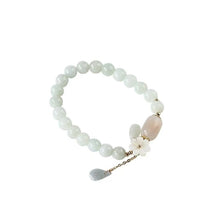 Load image into Gallery viewer, Natural White Jade Luck Bracelet