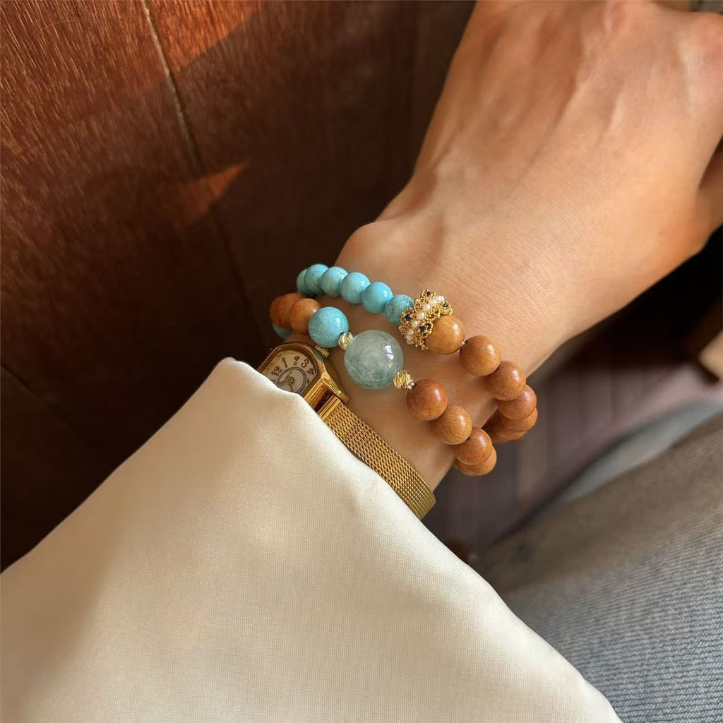 Soumra Sandalwood & Turquoise Calm Flow Bracelet