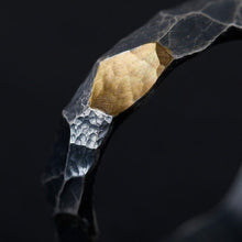 Load image into Gallery viewer, Soumra "Taihu Stone: Touch of Gold" Adjustable Silver Ring