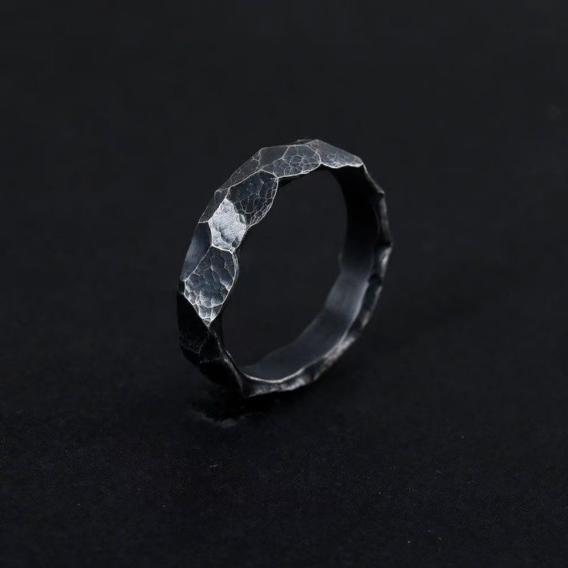 Soumra "Taihu Stone: Touch of Gold" Adjustable Silver Ring