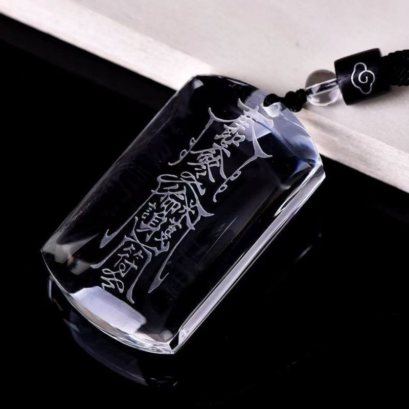 Soumra "White Quartz Divine Script" Talisman Pendant