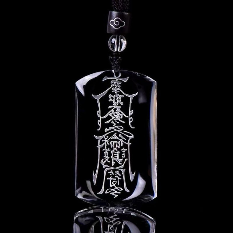 Soumra "White Quartz Divine Script" Talisman Pendant
