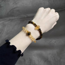 Load image into Gallery viewer, Soumra Sunlit Peak Citrine &amp; Tiger's Eye Double Wrap Bracelet