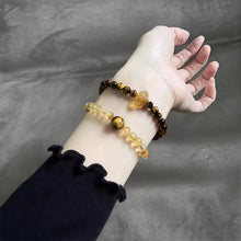 Load image into Gallery viewer, Soumra Sunlit Peak Citrine &amp; Tiger's Eye Double Wrap Bracelet
