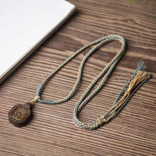 Load image into Gallery viewer, Soumra "Ancient Guardian" Agarwood &amp; Alloy Tibetan Pendant