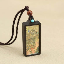 Load image into Gallery viewer, Soumra "Sacred Deity" Ebony Tibetan Thangka Pendant Collection