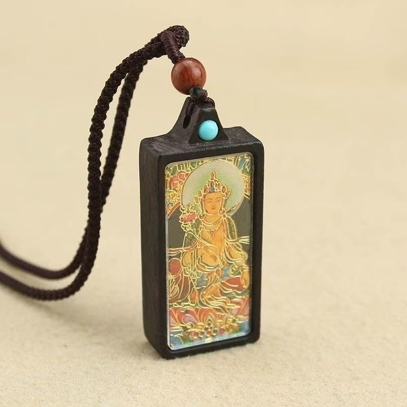 Soumra "Sacred Deity" Ebony Tibetan Thangka Pendant Collection