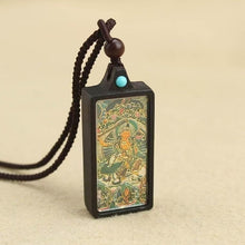 Load image into Gallery viewer, Soumra "Sacred Deity" Ebony Tibetan Thangka Pendant Collection