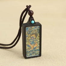 Load image into Gallery viewer, Soumra "Sacred Deity" Ebony Tibetan Thangka Pendant Collection