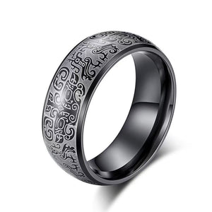 Lucky Mythological Creature Taotie Wealth Titanium Steel Ring