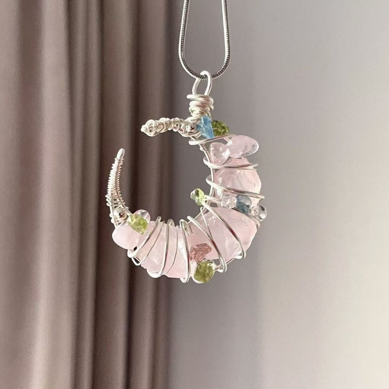 Soumra "Lunar Prism" Crystal & Titanium Steel Necklace Collection