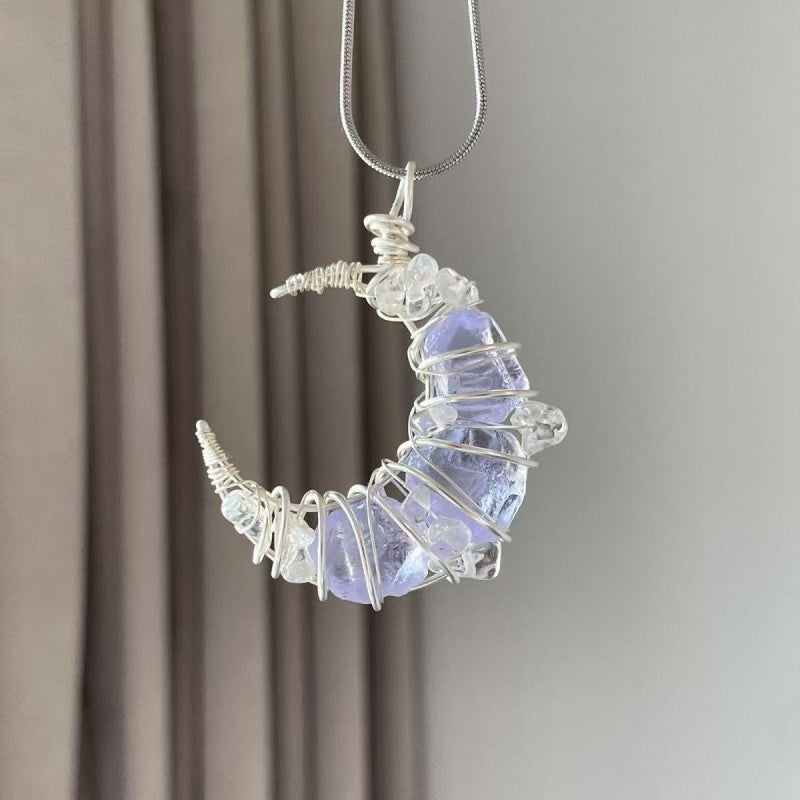 Soumra "Lunar Prism" Crystal & Titanium Steel Necklace Collection