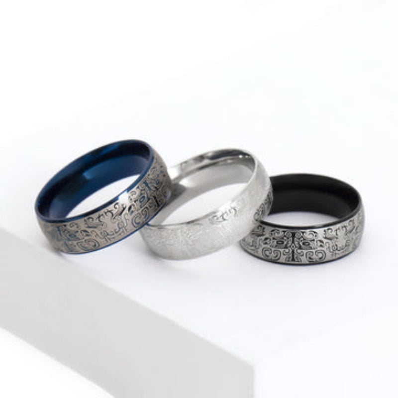 Lucky Mythological Creature Taotie Wealth Titanium Steel Ring