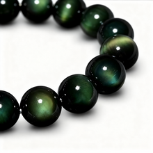 Load image into Gallery viewer, Natural Green Eye Obsidian Wealth Bracelet