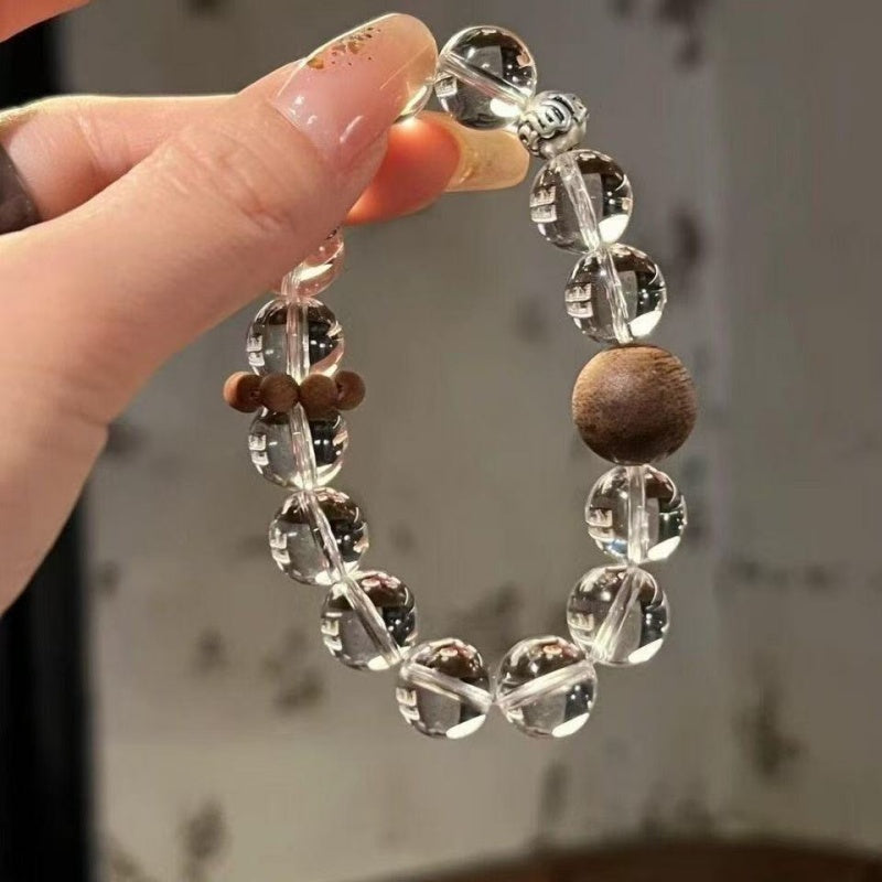 Soumra Clarity & Root Clear Quartz & Sandalwood Bracelet