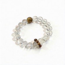 Load image into Gallery viewer, Soumra Clarity &amp; Root Clear Quartz &amp; Sandalwood Bracelet