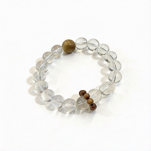 Soumra Clarity & Root Clear Quartz & Sandalwood Bracelet